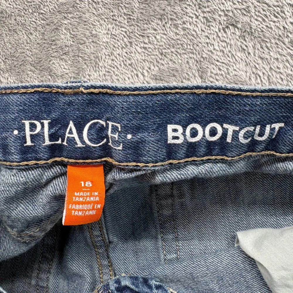The Children's Place Bootcut Jeans Boys 18 Blue‎ Good Medium Wash Denim